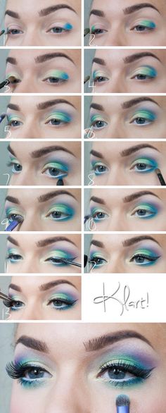 Mermaid Eye Makeup, Carnaval Make-up, Mermaid Eyes, Linda Hallberg, Best Makeup Tips, Mermaid Makeup, Mermaid Costume, Eyeshadow Tutorial