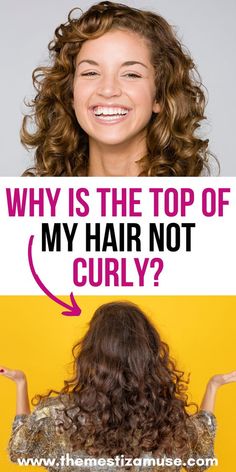 Struggling with flat hair at the top? Discover the common reasons why the top of your hair may not be curly, from genetics to product buildup. Learn effective solutions to enhance your curls and achieve the voluminous look you desire! Top Curly Hair Products, Bohemian Curly Hair, Curly Hair Techniques, Undercut Curly Hair, Hair Stules, 3a Hair, Hair Science