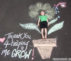 Sidewalk Chalk Art, Cadeau Parents, Chalk It Up, Cadeau Diy, Mom Day, Teacher Appreciation Week, Gifts For Teachers