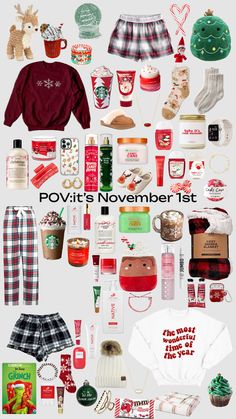 various items are arranged in the shape of a collage with words above them that read poivit's november 1st