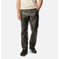 Built for downpours, these rain pants feel soft against your skin while staying breathable. They even pack up into their own pocket, making it easy to toss into your bag when you’re on the go. Rain Pants, Columbia Sportswear, High Performance, Columbia, New Outfits, Gifts For Dad, Skin, Pants, Black