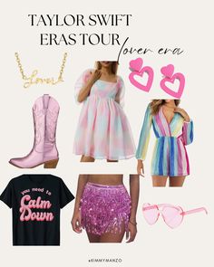 taylor swift wears pastel clothing and pink boots