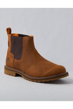 Premium leather upper/Pull-on silhouette with dual stretch gores/Steel shank for arch support/EVA footbed and midsole/Gripstick™ rubber outsole Brown Chelsea Boots Outfit, Cowboy Boots Fashion, Chelsea Boots Men Outfit, Chelsea Boots Outfit, Boots Outfit Men, Shoes Boots Timberland, White Jeans Men, Brown Chelsea Boots, Athletic Fit Jeans