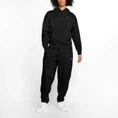 Black Sweat Set, Sweat Pants Men, Black Sweats, Joggers Black, Nike Sweats, Sweat Set, Sports Pants, Logo Pattern, Pants Trousers