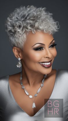 ©2024bghrocks-33 Short Gray Hair Styles, Platinum Hairstyles, Spiky Hairstyles, Gray Hair Pixie Cuts, Short White Hair, Gorgeous Gray Hair