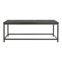 a black coffee table on a white background