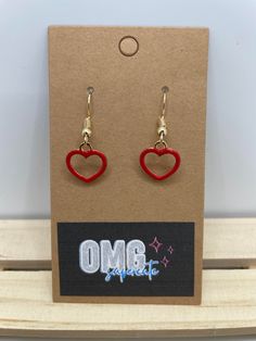 Super Cute Red Heart Cutout Earrings Cute Valentines Day, Metal Drop, Cute Valentines, Corpus Christi Tx, Red Heart, Jewelry Earrings Dangle, Etsy Earrings, Dangle Drop Earrings, Dangle Earrings