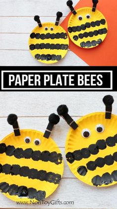 paper plate bee craft for kids to make