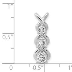 Three Stone Drop Diamond Necklace .56 ctw 14 kt white gold .56 ct round diamonds, GH color. 18" 14 kt white gold chain with lobster clasp. ch -PEN209-18 Silver Three Stone Diamond Necklace, Silver Three Stone Diamond Necklace In Fine Jewelry Style, Three-stone Cubic Zirconia Diamond Necklace In White Gold, White Gold Cubic Zirconia Three Stone Diamond Necklace, Silver Diamond Three Stone Necklace, Fine Jewelry White Gold Three Stone Diamond Necklace, Silver Three-stone Necklaces For Anniversary, White Gold Three Stone Diamond Necklace, Formal Three Stone White Gold Diamond Necklace