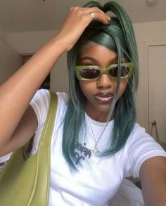 Twisted Hair, Healthier Hair, Hair Inspo Color, Zootopia, Green Hair