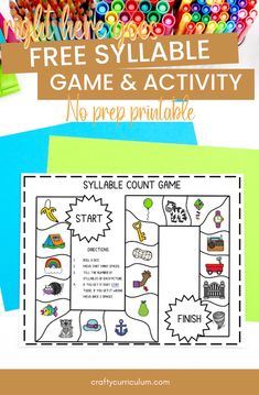 the free printable game and activity for kids