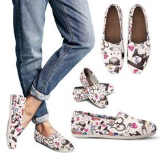 Floral Sewing Pattern - Casual Shoes American Shorthair Cat, Pomeranian Puppies, American Shorthair, Women's Casual Shoes, Pitbull Mom, Black Labs, Making Clothes, Labrador Retrievers, Weiner Dogs