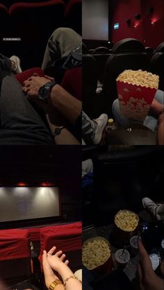 people are watching movies and eating popcorn