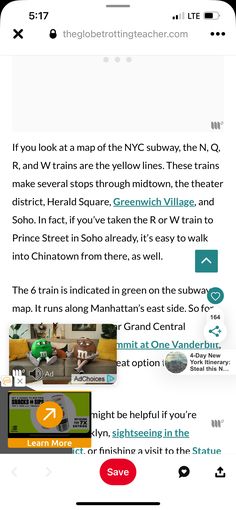 an iphone screen with the text on it that reads, if you look at a map of the nyc subway, the n c