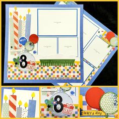 an image of birthday cards with numbers and balloons