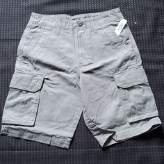 Old Navy, Grey, Cargo Shorts, Cotton,Size 29 New With Tags, Please See All Pics Fitted Cotton Cargo Shorts With Pockets, Spring Cargo Shorts With Short Leg, Casual Pants With Short Inseam And Pockets, Casual Pants With Pockets And Short Inseam, Spring Bermuda Bottoms With Multiple Pockets, Casual Fitted Cargo Style Shorts, Gray Short Length Pants With Pockets, Short Gray Pants With Pockets, Gray Cotton Cargo Shorts For Summer