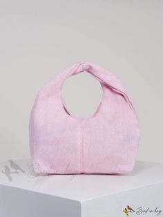 Bird in Bag - Denim Ruched Top Handle Hobo Bag for Summer Holidays Ruched Top, Holiday Bag, Summer Holiday, Square Bag, Top Handle, Hobo Bag, Blue Color, Pink, Blue