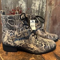 New With Tags!!! Super Cute! Women’s Size 10 Express Boots Cowgirl Ankle Boots, Snakeskin Ankle Boots, Animal Print Boots, Leopard Print Boots, Beige Boots, Black Suede Ankle Boots, Snakeskin Boots, Black Suede Booties, Suede Block Heels