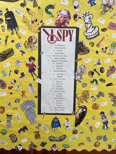 a bulletin board covered in lots of stickers