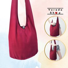 This hobo bag made from cotton fabric. This sturdy and durable bag is useful and big enough for all your daily essentials. The strap is long, it can be cross-body or sling over your shoulder. Material: 100% Cotton fabric Color: Red 🎯Feature :  1 interior zipper pocket 1 top zipper closure 📐Measurements: Wide:  17.5" Height:  13"  Depth:  9" Strap Drop Length:  23" (This is handmade bag, the measurement may be different slightly.) 🧺CARE : For best result, hand wash in cold water and hang dry i Tie Dye Bags, Yoga Mat Bag, Mat Bag, Hand Woven Pillows, Boho Bag, Woven Bag, Women Bag, Cotton Bag, Bag Shoulder