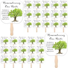 a family tree is shown with names and pictures for each member to put on it