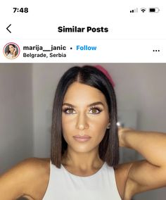 Short Brunette Hair Bob Straight, Fresh Bob Haircut, Brunette Long Bob Straight, Bob Brunette Hair, Dark Brown Bob, Straight Bob Cut, Brown Bob Haircut, Short Hair Blowout, Short Dark Brown Hair