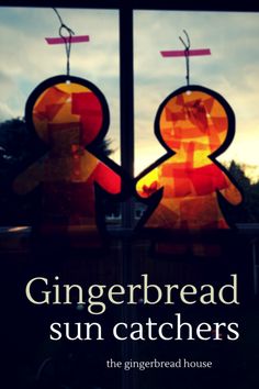 the cover of gingerbread sun catchers, with an image of two people holding hands