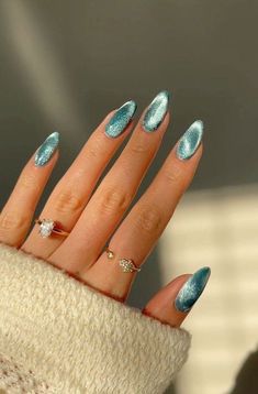 #BEAUTY, #RELATIONSHIPS #Fashion #Animals #Outfits #Winter Outfits #Animals Gel French Manicure, Tato Henna, Teal Nails, Velvet Nails, Turquoise Nails, Nails Yellow, Silver Nail, Her Nails, Blue Nail