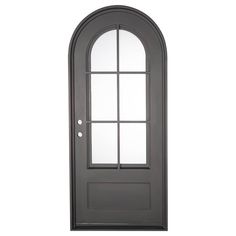 Contemporary meets timeless luxury. Featuring an illusion-arch that gives you the best of both worlds and a bottom panel on the iron door for added detail, this design is the epitome of modern simplicity. The clean lines and simplistic details give this stunning single iron door a modern look, while the illusion arch adds timeless style and elegance. The Air 8 sets apart its unique character from the other pieces in our Air Collection. Pinkyâ€™s Iron Doors steel windows and doors Air Collection Rustic 12” Wide Doors Metal With Arched Opening, Iron Front Door Single With Screen, Arched Single Front Door, Modern Tudor, Arch Door, Simple Interest, Spanish Modern, Villa Maria, Door Sweep