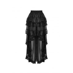 Make a statement with this one-of-a-kind, gothic-inspired chiffon lace high low petticoat. featuring a unique and elegant design, this piece is a must-have for any woman's wardrobe. shop now and stand out from the crowd. Gothic Skirt With Lace Trim, Lace Ruffled Skirt For Party, Party Lace Skirt With Ruffles, Lace Ruffles Skirt For Party, Lace Ruffle Skirt For Party, Gothic Petticoat With Ruffles, Gothic Ruffled Petticoat, Gothic Petticoat With Attached Cancan, Gothic Lace Fitted Skirt