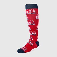 Official FIGS® Compression Socks. Ridiculously Soft, Breathable And Functional. | FIGS Womens Team USA Red FIGS x Team USA - Compression Socks Figs Scrubs, Compression Socks, Team Usa, Fig, Scrubs, Tights, Medical, Socks, Red