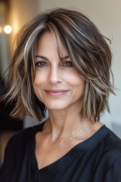 Bobs For Thinner Hair, Espresso Highlights, Ash Blonde Highlights, Bob Hairstyles With Bangs, Choppy Bob, Hairstyles For Women Over 50, Trendy Short Haircuts, Hair Solutions