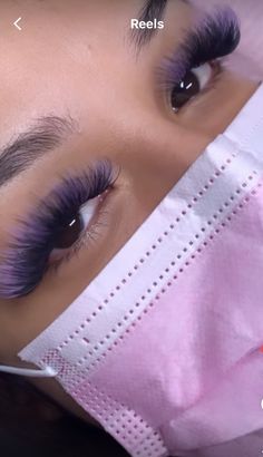 Purple Lash Extensions, Purple Lashes, Eyelash Tech, Lash Sets, Volume Lash Extensions