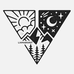 a black and white triangle with the words lamaamamuss on it