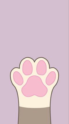 an animal paw with pink and brown colors