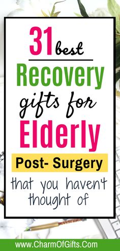 These are some of the best gifts you can take for an elderly parent or grandparent recovering after surgery. Whether you were looking for a hospital gift or nursing home gift these ideas are really useful. #elderlygift #elderlyparentgift #nursinghomegift Get Well Baskets, Surgery Recovery Gift, Elderly Gift