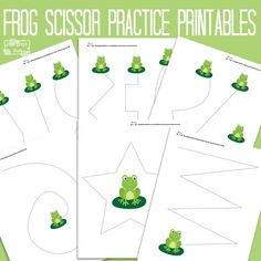 frog scssor practice printables for kids