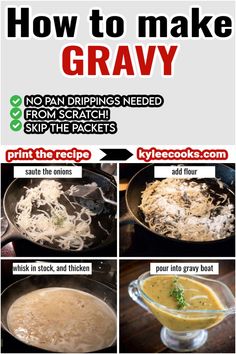 how to make gravy with instructions for making gravy in a skillet