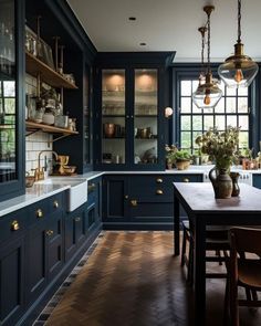 #homedecor, #interiordesign, #homedesign, #decor inspiration ,#homeinterior ,#earthydecor ,#christmasroom ,#kitchendecor ,farmkitchen ,#bedroomideas ,#organisedbedroom ,#livingroom ,#outdoorrooms ,#cozyroomdecor ,#cozyroomideas ,#christmasdecorations ,#foresthouse ,#houseideas ,#winterroomideas Blue Cabinets, Design Lab, Wooden Chair, Kitchen Designs, Dark Blue, Flooring, Furniture, Blue, Design