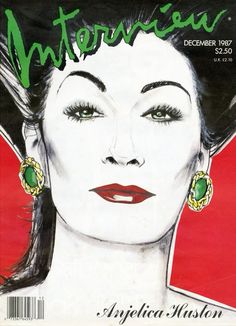 a magazine cover with a woman's face on the front and green lettering in black