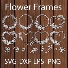 flower frames svg dxf eps png