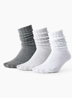 BEST-EVER SLOUCHY ANKLE SOCK 3-PACK | Aritzia Slouchy Socks, Super Puff, Short Bra, Ankle Sock, Tailored Coat, 70s Boho, Denim Accessories, Brushed Cotton, Ankle Socks