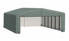 ShelterTube Wind and Snow-Load Rated Garage, 20x27x10 Green - Walmart.com Steel Carports, Farm Shed, Portable Buildings, Roll Up Doors, Snow Removal, Door Kits, Tractor Supplies, Tractor Supply, Garage Storage