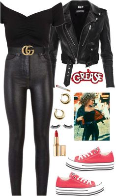 Diy Sandy Grease Costume, Grease Movie Outfits, Grease Outfits Ideas, Grease Outfits 1950s, Sandy Halloween Costume, Rockabilly Outfits For Women, Grease Costumes Diy, Sandy Grease Outfit, Halloween Costumes 80s