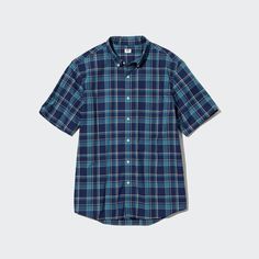 Extra Fine Cotton Short-Sleeve Shirt Elegant Texture, Styling Ideas, Sleek Look, Button Down Collar, Uniqlo, Cotton Shorts, Cotton Fiber, Short Sleeve Shirt, Casual Style