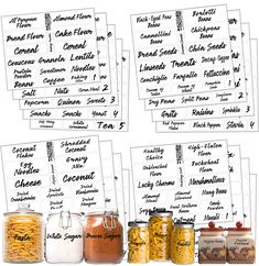 PRICES MAY VARY. THE MOST COMPLETE CLEAR PANTRY LABEL SET YOU WILL EVER ENCOUNTER: Organize and decorate your pantry containers with this 323 labels; 289 preprinted glossy water-resistant pantry labels; In case you cannot find the labels you want, there are 34 blank labels for you to customize your own labels; Please Note this listing is for the LABELS ONLY; DO NOT INCLUDE JARS EASY TO USE: [SEE VARIATION FOR PANTRY, SUPPLEMENTARY PANTRY 1, 2 & 3, LAUNDRY ROOM, BATHROOM BEAUTY & 4 SETS IN 1 LABE Pantry Food Organization, Clear Pantry Labels, Chia Seeds Protein, Pea Snacks, Food Organization, Pantry Containers, Pantry Laundry Room, Bean Cakes, Clear Labels