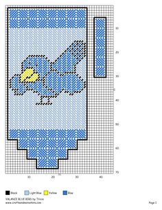 a cross stitch pattern with a fish on it