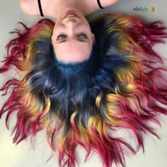 Rainbow hair Hair Dyed, Ashley Judd, Hair Color For Women, Short Hair Color, Yellow Hair, Hair Dye Colors, Rainbow Hair, Shaved Hair, Cool Hair Color