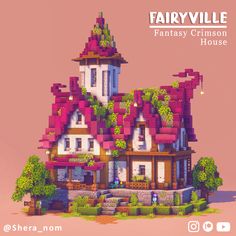 an image of a house made out of legos with the words fairyville fantasy crimson house