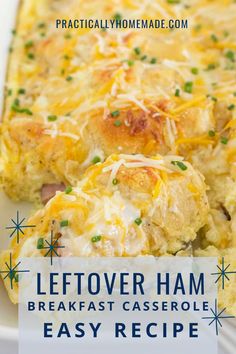 an easy casserole recipe with ham and cheese